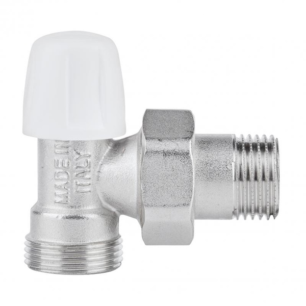 Кран радиаторный Icma 1/2" угловой под фитинг, без ручки (№827)