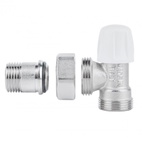 Кран радиаторный Icma 1/2" угловой под фитинг, без ручки (№827)