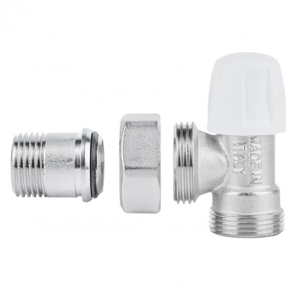 Кран радиаторный Icma 1/2" угловой под фитинг, без ручки (№827)