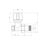 Кран радиаторный Icma 1/2" прямой (№813)