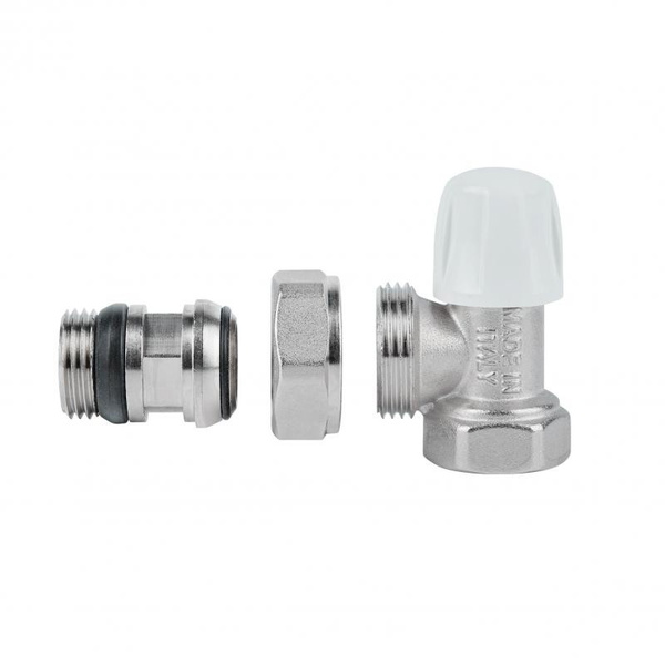 Кран радиаторный Icma 1/2" с антипротечкой угловой без ручки (№805+940)