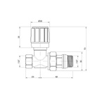 Кран радіаторний Icma 1/2" з антипротіканням прямий (№954)