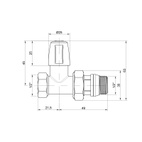 Кран радиаторный Icma 1/2" с антипротечкой прямой, без ручки (№815+940)