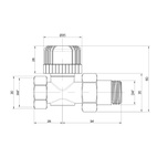 Кран радиаторный Icma 3/4" 28 х 1,5 прямой (№775)