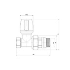 Кран радиаторный Icma 3/4" с антипротечкой прямой (№813+940)