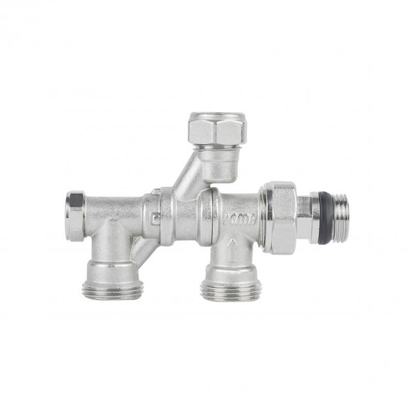 Кран радиаторный комбинированный Icma 1/2" х 3/4",нижнее подключение (№877)