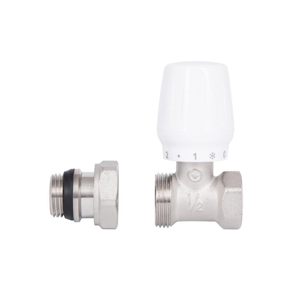 Кран радиаторный Thermo Alliance Base 1/2" ВН с антипротечкой прямой (SD226W15)