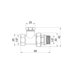 Кран радіаторний Thermo Alliance Base 1/2" ВЗ з антипротіканням прямий (SD227W15)