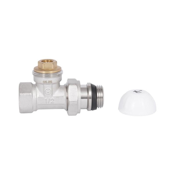 Кран радиаторный Thermo Alliance Standart Powerful 1/2" с антипротечкой прямой (SF231W15)