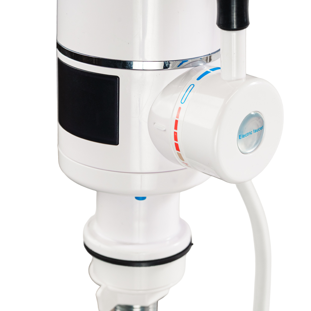 Кран-водонагрівач проточний для кухні Aquatica s96 3.3кВт вилив вухо на гайці з дисплеєм і термостатом