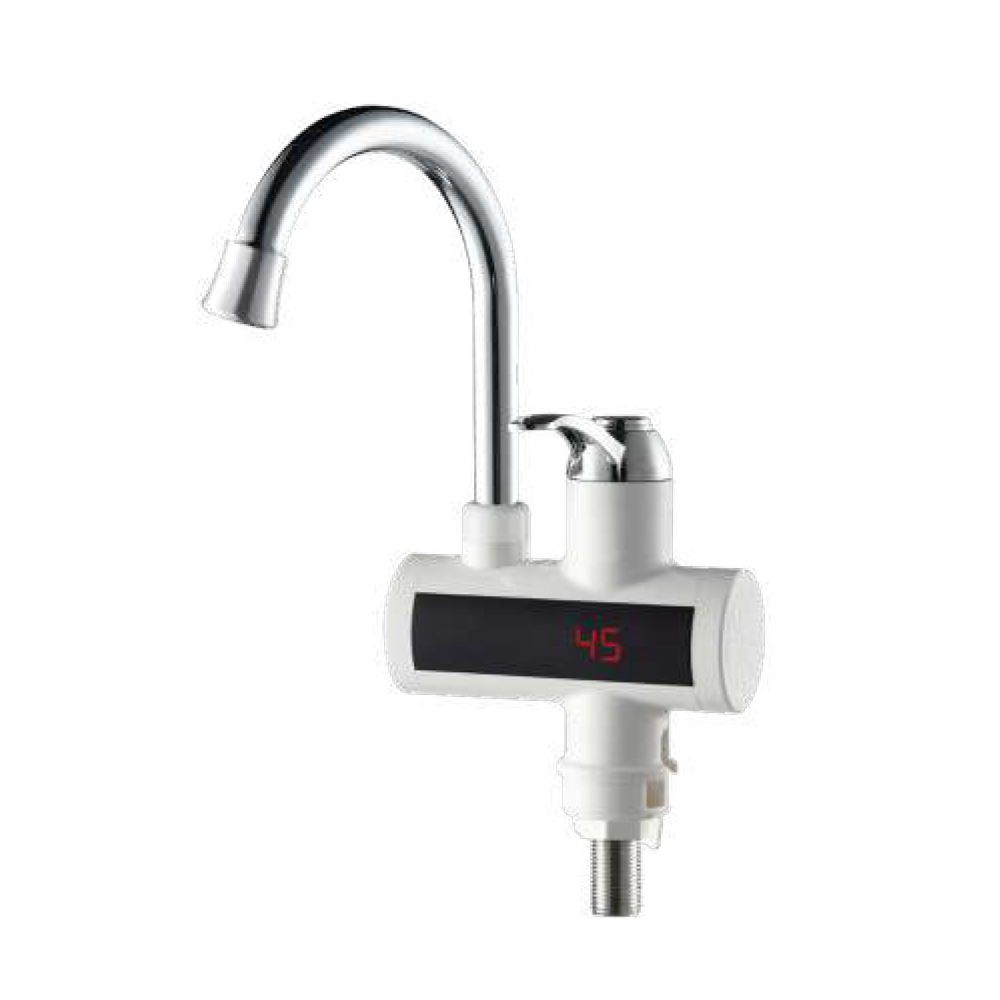 Кран-водонагрівач проточний для кухні Aquatica s98 3.0кВт вилив вухо на гайці з дисплеєм