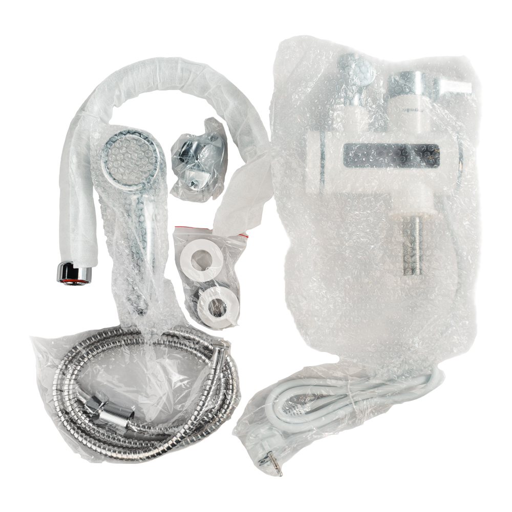 Кран-водонагрівач проточний для ванни Aquatica s92 3.3кВт вилив вухо на гайці з дисплеєм і термостатом