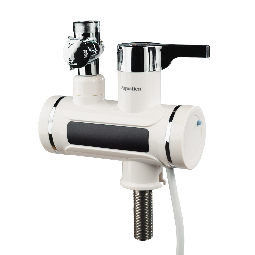 Кран-водонагрівач проточний для ванни Aquatica s98 3.0кВт вилив вухо на гайці з дисплеєм