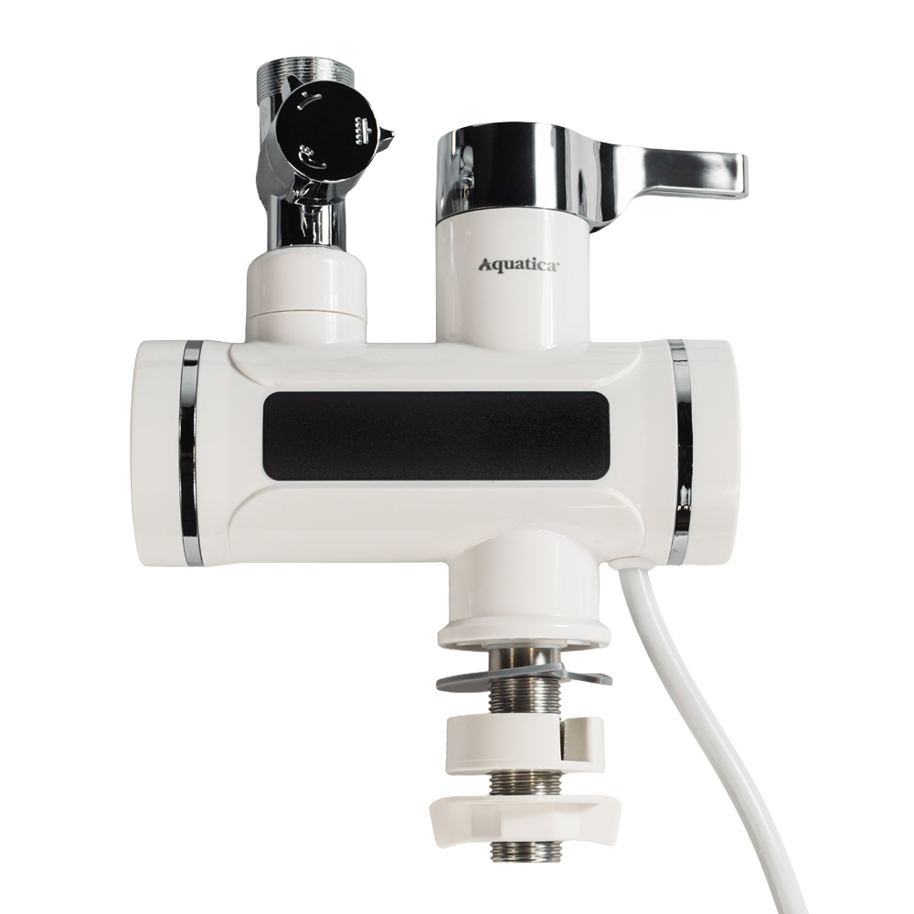 Кран-водонагрівач проточний для ванни Aquatica s98 3.0кВт вилив вухо на гайці з дисплеєм