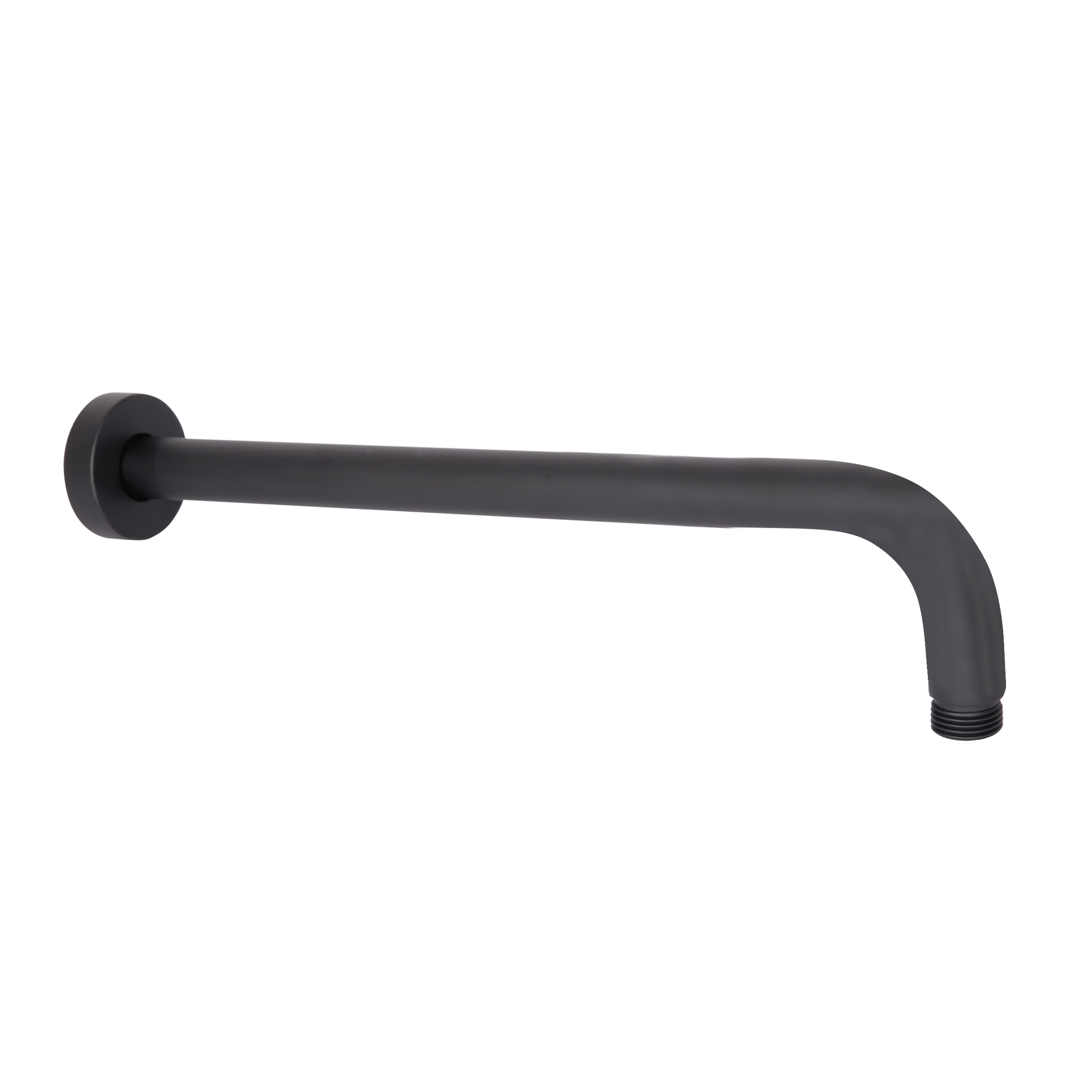 Кронштейн для верхнього душу Qtap Trubice 370 мм округлий Black Matt (QTTRU120BLM45927)