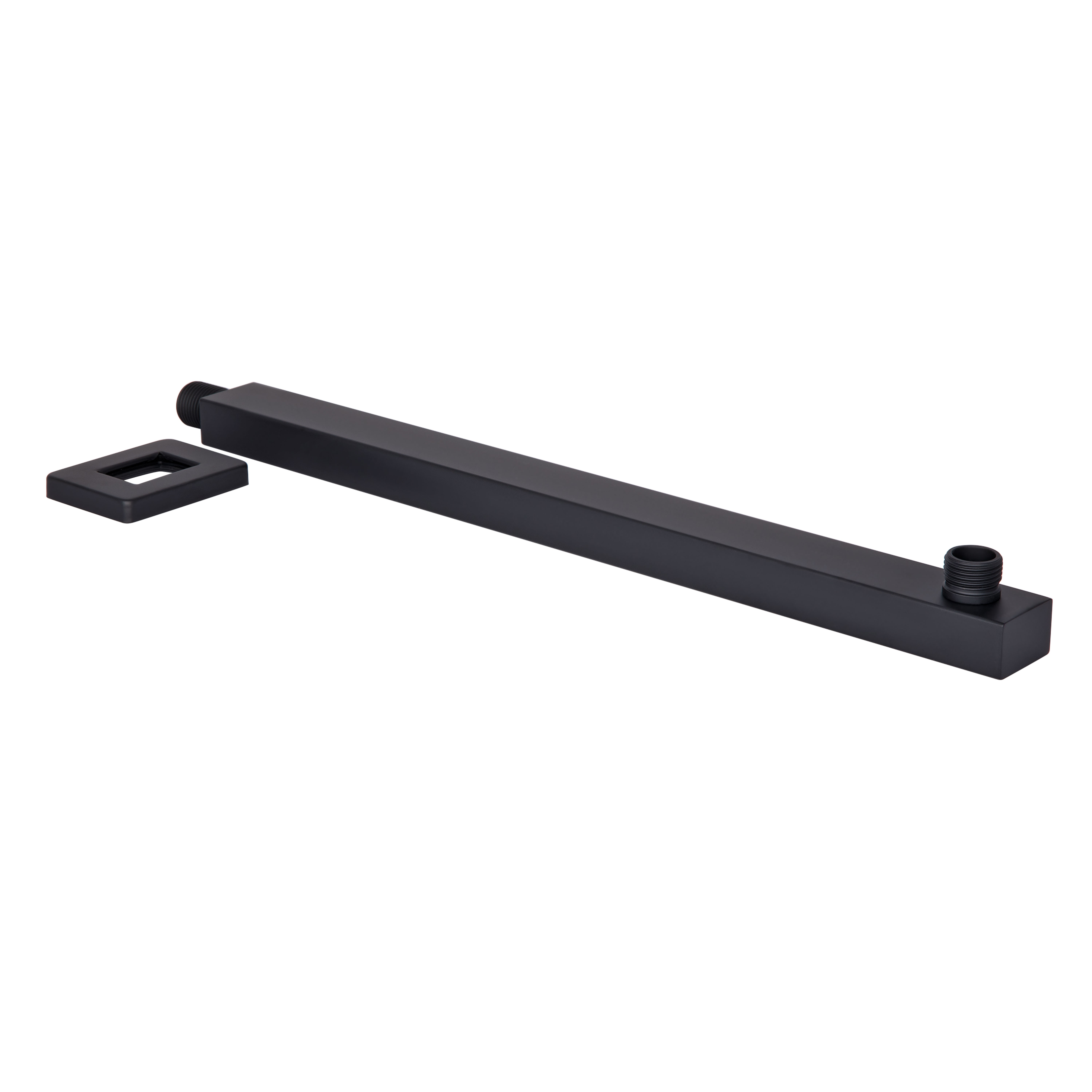 Кронштейн для верхнього душу Qtap Trubice 400 мм прямокутний Black Matt (QTTRU120BLM45929)