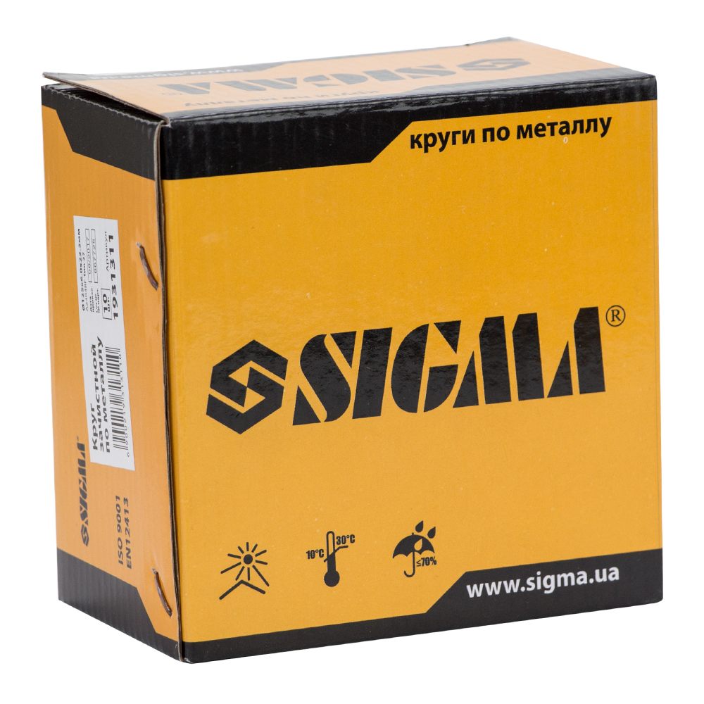 Круг зачистной по металлу Sigma Ø125 х 6.0 х 22.2 мм, 12200об/мин