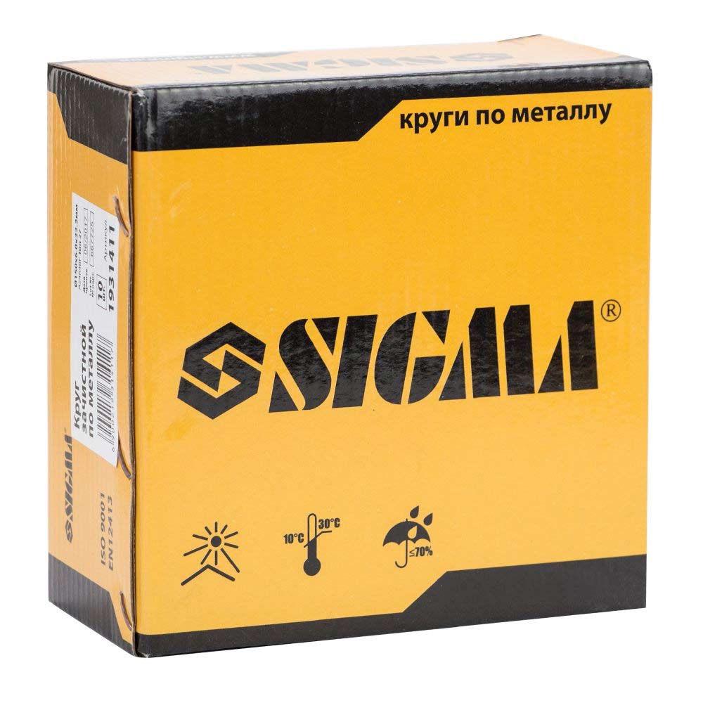 Круг зачисний по металу Sigma Ø150 х 6.0 х 22.2 мм, 10200об/хв