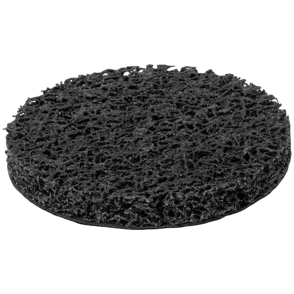 Круг зачисний Sigma з нетканого абразиву (корал) Ø125 мм на липучці чорний м'який