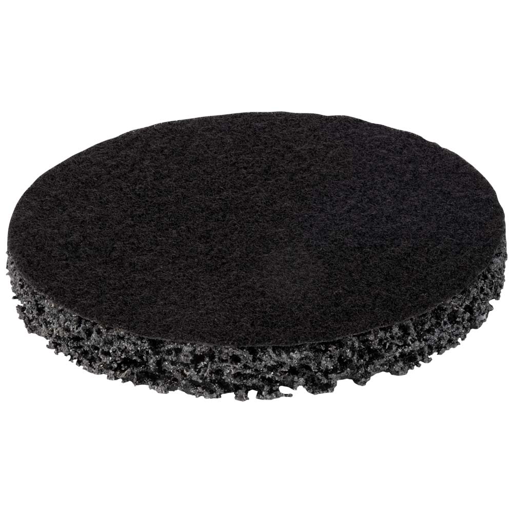 Круг зачисний Sigma з нетканого абразиву (корал) Ø125 мм на липучці чорний м'який