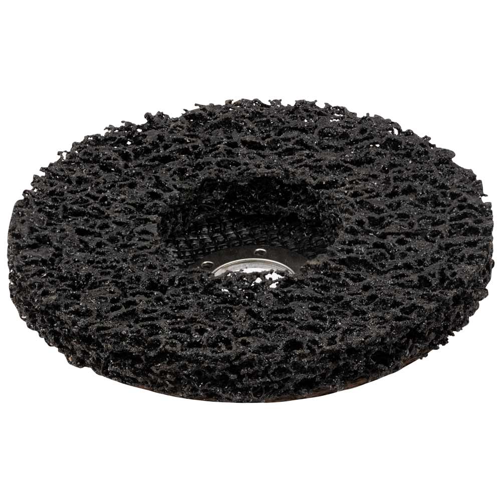 Круг зачисний Sigma з нетканого абразиву (корал) Т27 Ø125 x 22.23 мм чорний м'який
