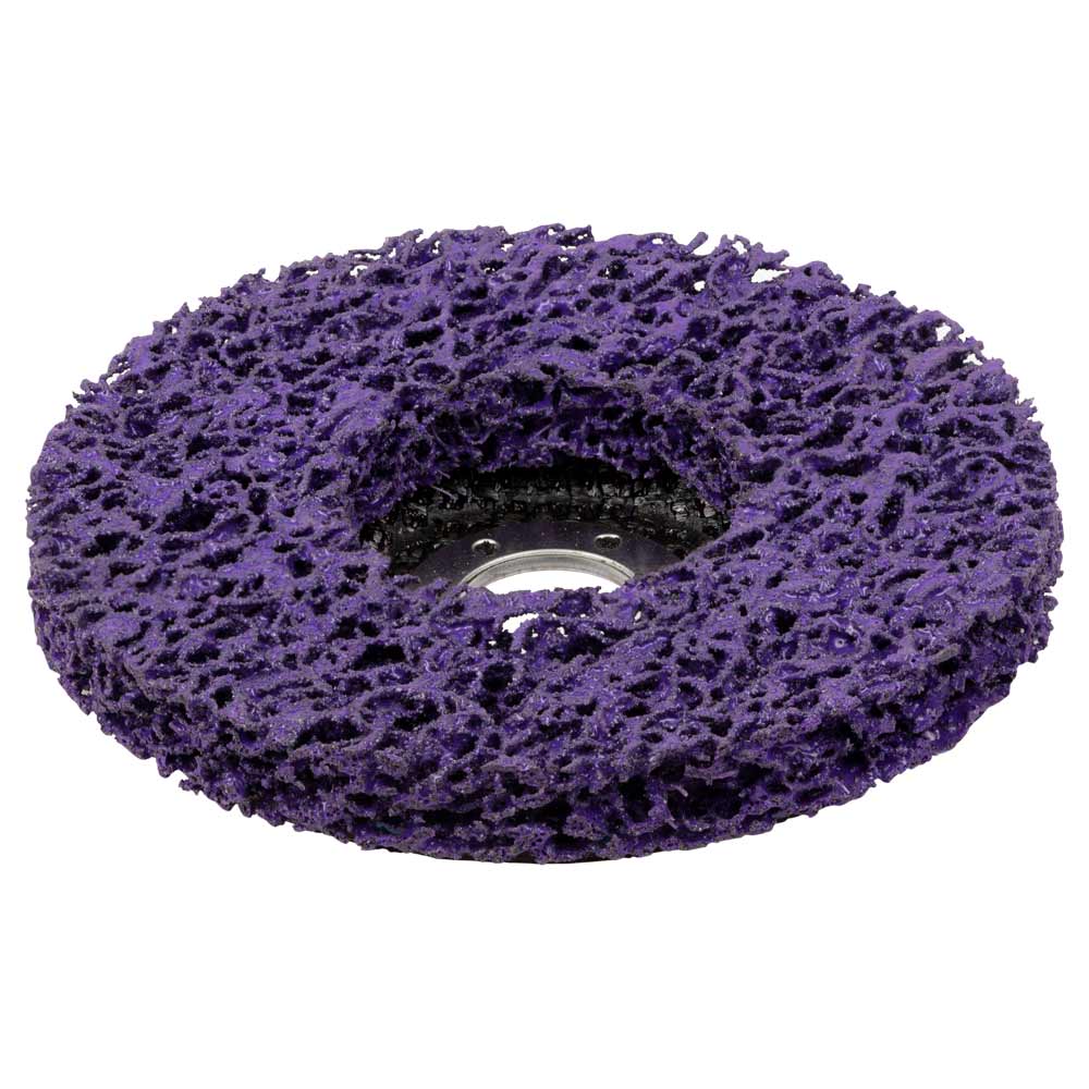Круг зачисний Sigma з нетканого абразиву (корал) Т27 Ø125 x 22.23 мм фіолетовий жорсткий