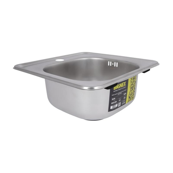 Кухонная мойка Brinex 3838 0,6 мм Satin (BRIN3835SAT06)