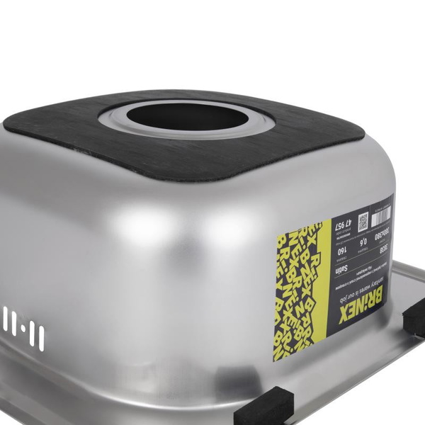 Кухонная мойка Brinex 3838 0,6 мм Satin (BRIN3835SAT06)