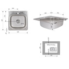 Кухонна мийка Brinex 4848 0,6 мм Satin (BRIN4848SAT0651257)