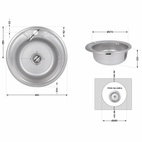 Кухонная мойка Brinex 490-A 0,6 мм Satin (BRIN490SAT06)