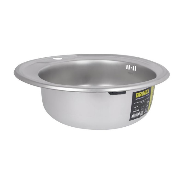 Кухонная мойка Brinex 490-A 0,6 мм Satin (BRIN490SAT06)