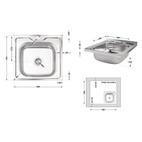 Кухонная мойка Brinex 5050 0,6 мм Satin (BRIN5050SAT06)
