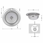 Кухонная мойка Brinex 510-D 0,8 мм Micro Decor (BRIN510MDEC08)