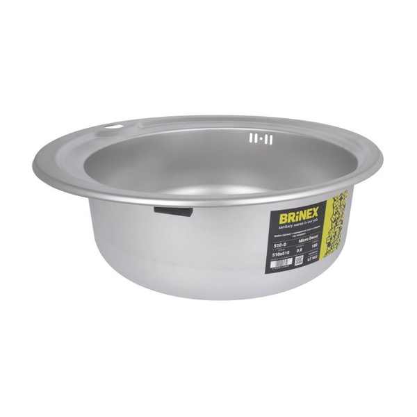 Кухонная мойка Brinex 510-D 0,8 мм Micro Decor (BRIN510MDEC08)