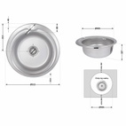 Кухонная мойка Brinex 510-D 0,8 мм Satin (BRIN510SAT08)