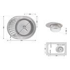 Кухонная мойка Brinex 5745 0,8 мм Micro Decor (BRIN5745MDEC0)