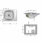 Кухонная мойка Brinex 5848 0,8 мм Micro Decor (BRIN5848MDEC08)