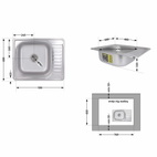 Кухонная мойка Brinex 5848 0,8 мм Satin (BRIN5848SAT08)