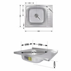 Кухонная мойка Brinex 6050-L 0,6 мм Satin (BRIN6050LSAT06)