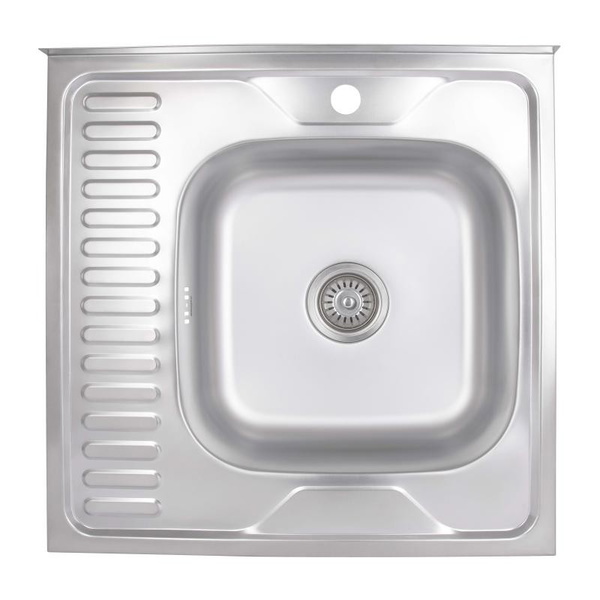 Кухонная мойка Brinex 6060-R 0,6 мм Satin (BRIN6060RSAT06)