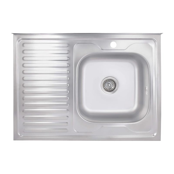 Кухонная мойка Brinex 6080-R 0,6 мм Satin (BRIN6080RSAT06)