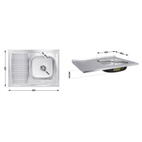 Кухонная мойка Brinex 6080-R 0,6 мм Satin (BRIN6080RSAT06)