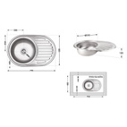 Кухонная мойка Brinex 7750 0,8 мм Micro Decor (BRIN7750MDEC08)