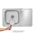 Кухонная мойка Brinex 7848 0,8 мм Micro Decor (BRIN7848MDEC08)