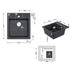 Кухонная мойка Lidz 460х515/200 BLA-03 (LIDZBLA03460515200)