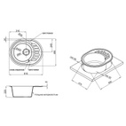 Кухонная мойка Lidz 620 x 500/200 GRA-09 (LIDZGRA09620500200)