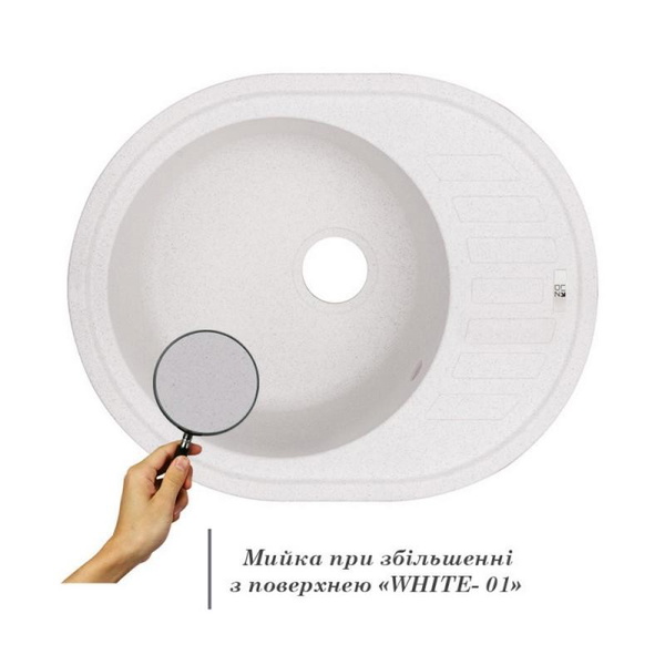 Кухонная мойка Lidz 620 x 500/200 WHI-01 (LIDZWHI01615500200)