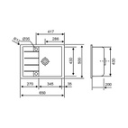 Кухонная мойка Lidz 650x500/200 STO-10 (LIDZSTO10650500200)