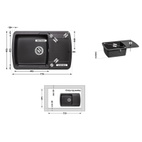 Кухонная мойка Lidz 770х490/200 GRF-13 (LIDZGRF13770490200)
