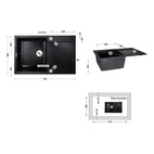 Кухонная мойка Lidz 790x495/230 ANT-15 (LIDZANT15790495200)